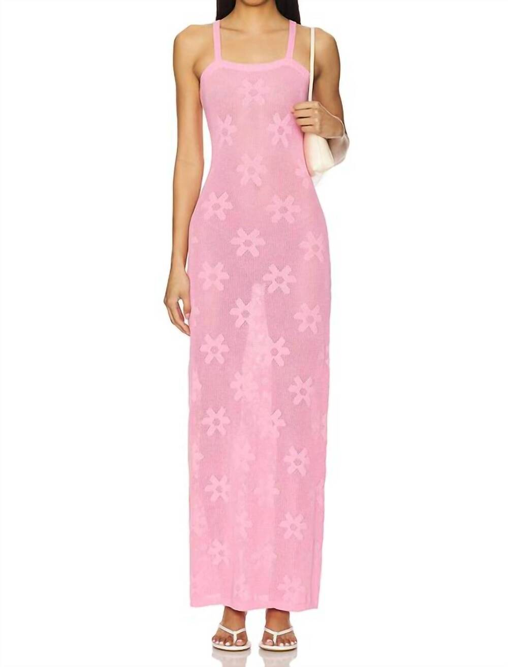 NEW BEACH RIOT conrad maxi dress in pink